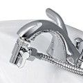 Miniatyrbilde 3 av 5: Bryterkranadapter Vaskedel Splitter Diverter Ventil Vannkran Tilkobling for Toalett Bidet Dusj Kjøkken Tilbehør