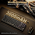 Miniatyrbild 3 av 6: K599 60% Mekaniskt Tangentbord, Hot Swap Anti-Ghosting Speltangentbord för PC/PS5/Xbox/MacOS. (Linjärt Rött Switch-Svart)