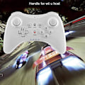 Pikkukuva 2 / 5: Pro-ohjain Wii U:lle, Ead langaton ohjain Nintendo Wii U Dual Analog -peliohjain (valkoinen)