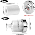 Miniatyrbilde 2 av 7: Dusjvannsfilter Anti-calc dusjfilter med 6 Thic,ZQKLA