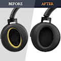 Pikkukuva 3 / 4: Korvatyynyjen vaihto Sony MDR-XB950 XB950BT XB950B1 -kuulokkeille, pehmeämmät proteiininahkaiset korvatyynyt