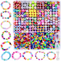 Miniatyrbillede 1 af 4: 2480 stk Polymer Clay Perler til Armbåndsfremstillingssæt Søde Sjove Perler Armbåndsfremstilling DIY Kunsthåndværk Fødselsdagsgaver Legetøj
