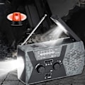 Miniatyrbilde 5 av 5: Håndsveivradio - Lommelykt Mobiltelefonlader - Nødradio