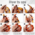 Miniatyrbild 10 av 11: Bananhårklämma Korn Twist Kam Clamp Grip Slide Fisk B black One-size