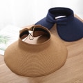 Miniatyrbillede 3 af 5: Solhat til kvinder, sammenklappelig solhat UV-beskyttelse, elegant solhat, sommerhat