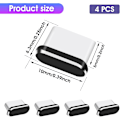 Pikkukuva 2 / 5: 4 kappaletta pölysuojaa, USB Type C -pölysuoja, Type C -pölysuojaporttiliitin useimmille älypuhelimille ja Micro USB Android -malleille_xx