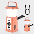 Miniatyrbillede 1 af 8: Solcelled Campinglys, UTEBIT Campinglanterne med håndsvinget solradio, 10000mAh Genopladelig