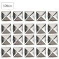 Miniatyrbilde 2 av 8: 400 sett 4MM-7MM DIY lær håndverk nagler firkantede nagler vesker sko belte tilbehør Sølv 4mm 0.1