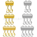 Miniatyrbilde 6 av 6: 2-pak magnetiske bærende krage spenner lås spenne krage kobling for multi slide spenner sølv fjær spenne Silver Spring Buckle 5 Rows