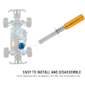 Miniatyrbillede 8 af 10: 80103 Motorstarter Gløderør Aluminium Tænding til HSP 1/10 Nitro RC Bil (Guld)