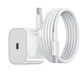 Laddare för iPhone 15 + 1M kabel Snabbladdare USB-C Kabel Vi White 1 Meter