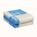 Miniatyrbillede 1 af 5: Filt Puder Faux Uld Kashmir Pude Sofa Plaid Tæppe Lake Blue