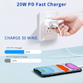 Miniatyrbild 5 av 8: iPhone Snabbladdare USB-C 20W Strömadapter med 2m Kabel 1-Pack 1-Pack_xx 1-Pack iPhone