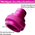 Miniatyrbilde 2 av 6: DLLUN Hurtigadapter for CO2 Sodavannkarbonator Dobbel Hurtigkobling Gassylinder 60L, CO2 Sodavannkarbonator