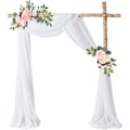 Miniatyrbilde 1 av 5: Bryllupsgardin hvit bryllupsbue draperingsstoff tyllstoff, chi
