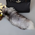Miniatyrbilde 5 av 5: Plush revhale-hale nøkkelring Pelsdyr hale nøkkelring Nøkkelring 40cm Dyrehale D