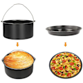 Miniatyrbild 2 av 5: 7-tums Airfryer-tillbehör, 2-pack bakform kakform pizzabricka--