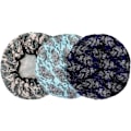Miniatyrbilde 2 av 8: 3-pakning Dobbel Lag Dusjhette Vanntett Elastisk Badehette for Kvinner Dusj Spa Salong Multicolor-2