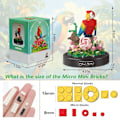 Miniatyrbillede 6 af 6: Blomsterbuket Byggekit til Voksne, Dyr Blomster 551 STK Botanisk Samling Mini Byggeklodser Sæt, Valentinsdag til Hendes Mor (Papegøje)