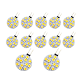 Pikkukuva 1 / 5: 12 KPL G4 Polttimot LED-valot Sivutappi Pohja Pyöreä G4 5050 12SMD LED RV-valo Kodin Lukuvalo, Lämmin V