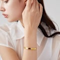 Miniatyrbillede 5 af 5: 18K Forgyldt Kærligheds- og Venskabsarmbånd med Cubic Zirconia Sten Bangle Manschet Bedste Gave