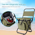 Miniatyrbillede 5 af 7: Foldbar Have-Stol med Opbevaring Bærbar Campingstol Robust Foldbar Stol Bærepose