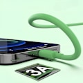 Miniatyrbilde 4 av 5: iPhone Lader Hurtiglading Lightning Kabel iPhone Laderledning for iPhone 14/13/12/11 Pro Max/XS MAX/XR/XS iPad AirPods (Grønn og Rosa og Blå)