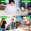 Pikkukuva 5 / 5: (Hopea) 2-osainen metallirahanpidin, kuittikynsi, muistio Holde