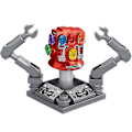 Miniatyrbild 3 av 3: 8cm Thanos Rustning med Infinity Gauntlet Svärd Mini Docka Byggkloss Leksaker Barn Presenter Halloween kk