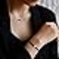 Miniatyrbillede 4 af 6: Initial Armbånd til Kvinder Mænd Hjerte Brev Charm Armbånd Håndlavet Justerbar (sort, J)