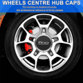 Miniatyrbillede 4 af 5: 4 stk. 133 mm hjulkapsler til Fiat 500 hjul Center hjulkapsler Sæt 68078419AC 68078421AC Cover Sliver 51884863
