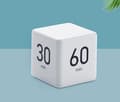 (15-20-30-60) Vit kubtimer, digital studietimer med LED-ljus