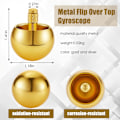 Miniatyrbild 2 av 5: 2 stycken metallspinnande topp metallvändande topp barn aluminium topp spinner topp