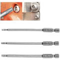 Miniatyrbillede 2 af 5: 13-delt 100 mm Torx langt skruetrækkerbitsæt, magnetisk Torx bitsæt T6-T40, 1/4 tomme sekskantet elektrisk skruetrækker