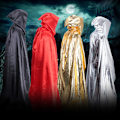 Pikkukuva 1 / 6: Halloween-asusteet velho viitta kuoleman viitta punainen_xx rode