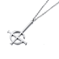 Miniatyrbillede 4 af 5: Silve Kors Ghost Bc Navnløs Ghoul Halskæde Vedhæng Grucifix Papa Emeritus Patch Kvinder Mænd Rustfrit Stål Smykker -bp