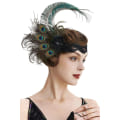 Pikkukuva 4 / 5: Naisten riikinkukkosulkahuppu, Flapper-tyyliin, Gatsby-asusteet