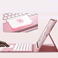 Miniatyrbild 3 av 5: Tangentbordfodral för iPad 9 2021 10,2 tum iPad 8 iPad 7 Air 3 Pro 10,5, med musfärgat tangentbord i retro rund form