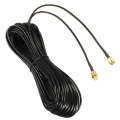 Miniatyrbillede 2 af 5: 20 m forlængerkabel Lille han til hun koaksial forlængerkabel Wifi Router Antenne Antenne Kobber P [dB} Black