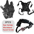 Miniatyrbilde 2 av 5: Deadpool Kostyme Cosplay Barn Kostyme Anime Superhelt Cosplay Death Guard Anime Voksen Service Leotard Hatter Tilbehør Anime-WELLNGS 3 PCS 3 PCS L