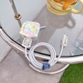 Pikkukuva 5 / 5: Sööt DIY-kaapeli suojus, yhteensopiva iPhonen 20W USB-C virtalähteen ja Lightning-kaapelin kanssa