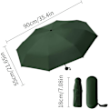 Miniatyrbillede 2 af 7: Foldbar paraply, 6-ribs vindstærk Dark green