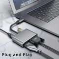 Miniatyrbillede 4 af 5: USB C Hub til HDMI VGA Multiport Adapter, 4-i-1 USB C til VGA Multi-Port