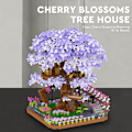 Miniatyrbillede 4 af 6: Kirsebærblomst Bonsai Træ Byggesæt, Blomster Træhus Model Sæt til Voksne, 2200 Stk Mikro Klodser Samleobjekter Kreative Gaver til Voksne Piger