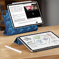 Pikkukuva 3 / 6: ESR iPad Pro 11 2024 -kotelo 2-in-1 magneettisella takaiskutoiminnolla, hybridi, tummansininen