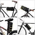 Miniatyrbillede 6 af 6: Forreste cykeltas vandtæt cykelstaske rammetas læder skuldertaske universel 24*10 sort