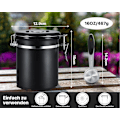 Miniatyrbillede 5 af 5: Kaffebeholder i rustfrit stål, aromabeholder, opbevaringsbeholder, termokande til kaffebønner, pulver, te, nødder, kakao