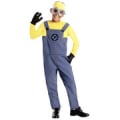 Miniatyrbild 3 av 5: Bob Minion-dräkt för barn, pojke flicka Minion jumpsuit outfit med glasögon och hatt flicka Girl L