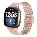Miniatyrbillede 1 af 4: Fitbit Versa 3 armbånd i rustfrit stål ur rose gold