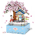 Miniatyrbilde 2 av 5: Japan under the sakura tree mini blocks music box building bricks totoro kimono educational toys Med boks With box B